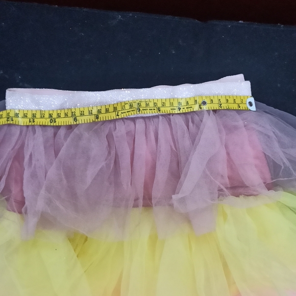 multicolored layered lehanga with crop top and dupatta - Picture 5 of 5